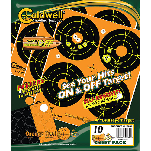 Caldwellin Orange Peel® -tavoitteet tarjoavat erinomaisen näkyvyyden osumista ja ohilanteista, mikä helpottaa tähtäystä pitkiltäkin etäisyyksiltä.