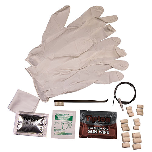 Tipton Rifle Field Cleaning Kit on täydellinen valinta kaikille ampujille; se puhdistaa .22-.338 kaliiperit ja säilyttää käytetyt tuotteet uudelleen suljettavassa pakkauksessa.