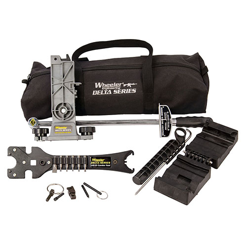 Wheeler Delta Series AR Armorers Essentials Kit sisältää kaikki olennaiset työkalut AR-15/M16 kiväärin rakentamiseen, korjaukseen ja huoltoon.