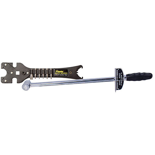 Wheeler Delta Series AR Combo Tool yhdistää kestävyuden ja monipuolisuuden, sisältäen bit driverin, kuusi yleistä bittiä ja momenttiavaimen AR-15 huoltoon.
