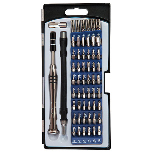 Wheeler Precision Micro Screwdriver Set sisältää 58 osaa ja järjestetyn säilytyskotelon, mikä tekee siitä täydellisen työkalun tarkkuustöihin ja asehuoltoon.