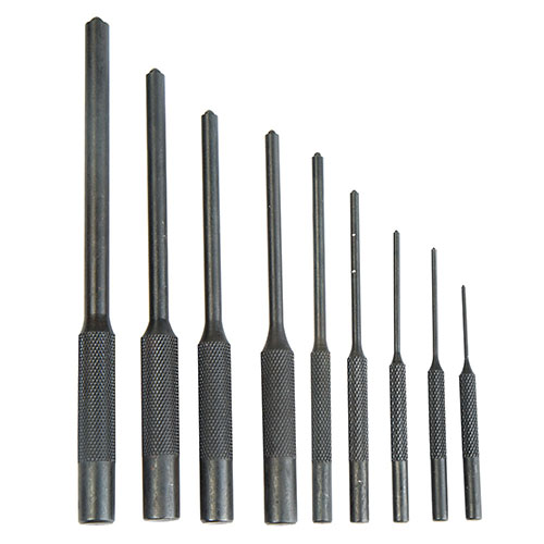 Wheeler Master Roll Pin Punch Set yhdistää Roll Pin Starter Setin ja Ball Profile Pin Punch Setin sekä asehammarin yhdeksi kattavaksi työkalupaketiksi.