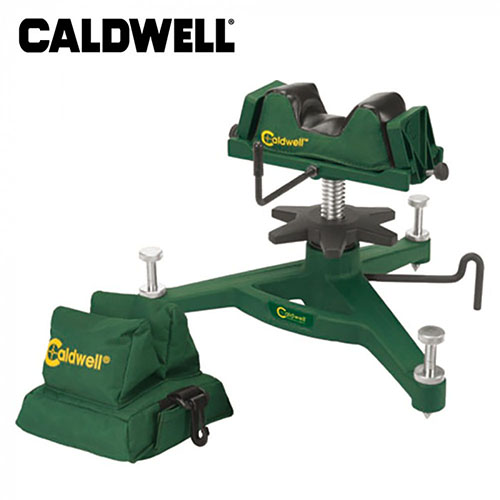 Caldwell The Rock Dlx Shooting Rest ja Rear Bag Combo tarjoaa vakaan alustan tarkkuusammuntaan, vähentäen inhimillisiä virheitä ja parantaen ryhmittelyä.