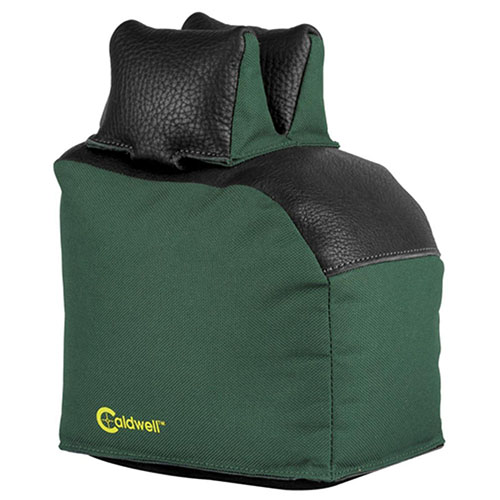Caldwell Shoulder Saver Magnum Extended Rear Bag on täynnä korkealaatuista nahkaa ja polyesteriä, tarjoten tukevan ja muotonsa säilyttävän tuen ampumiseen.
