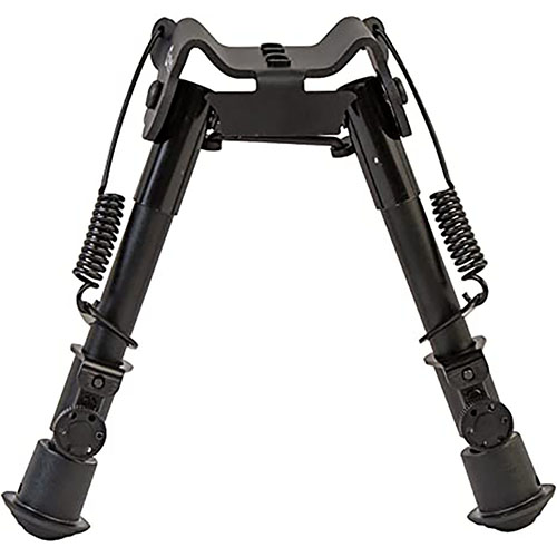 Caldwell M-LOK/KEYMOD XLA Bipod on 6"-9" ja 9"-13" mallit ovat kevyitä ja kestäviä, varustettu nopeilla jaloilla ja pehmeillä kumijaloilla vakauden lisäämiseksi.
