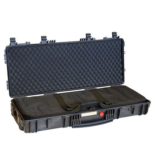 Explorer Cases Red 9413 tarjoaa erinomaisen suojan aseillesi; kestävä, vedenpitävä, lukittava ja varustettu kätevillä kantokahvoilla ja olkahihnalla.