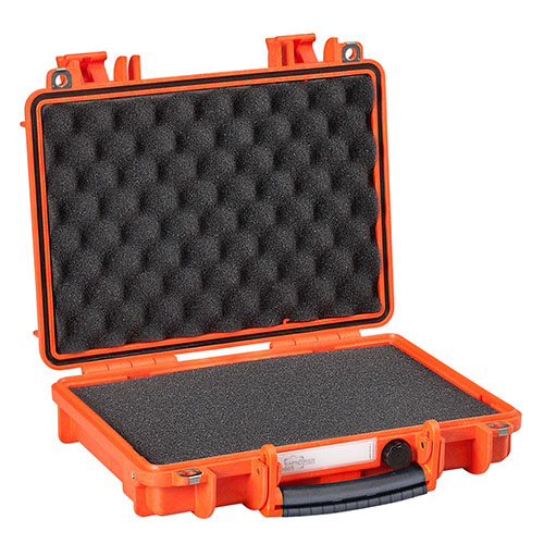 Explorer Cases 3005 O - oranssi, kestävä ja vesitiivis aselaatikko, jossa on Pre-Cube Foam, lukitussalvat ja manuaalinen paineventtiili, täydellinen matkustamiseen.