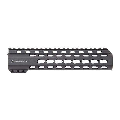 SCHMEISSER Free Float KeyMod - 9" tarjoaa kestävän ja tarkan alumiinisen käsisuojan, Slim-Line muotoilun ja monipuoliset Keymod-liitännät lisävarusteille.