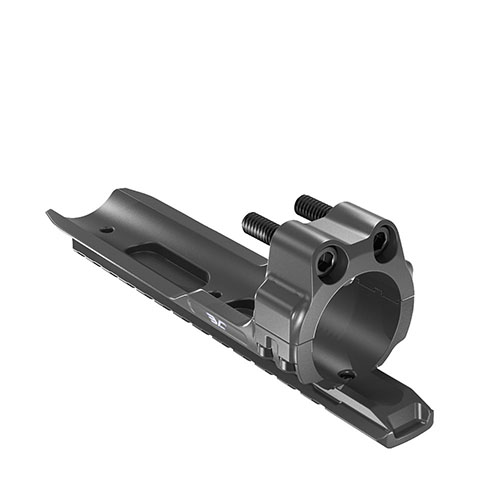 JAE Accessories - NVM Body and Base - BLK tarjoaa 20 MOA integroitu railin, joka mahdollistaa yönäköoptikoiden vaivattoman kiinnittämisen.