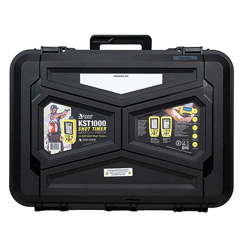 Kestrel KST1000 Shot Timer Match Pack sisältää 10 ajastinta, kestävä kuljetuslaatikko, ohjelmoitavat tilat ja IP-sertifioitu rakenne, täydellinen harjoitteluun.