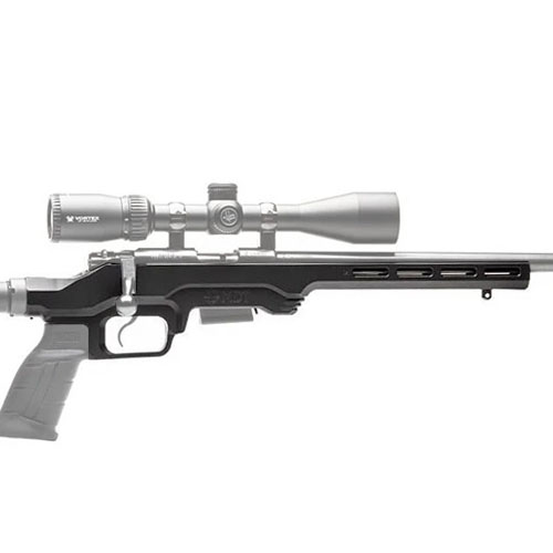 MDT LSS-RF Gen 2 Chassis System on kevyt ja kompakti, suunniteltu 22LR/17 HMR kivääreille, yhteensopiva AR-pistol gripin ja carbine stockin kanssa.