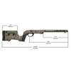 MDT XRS -täysikokoinen chassijärjestelmä Howa 1500 ja Weatherby Vanguard -aseisiin; ei tarvetta AR-osille, säädettävä ja helppo asentaa ilman vuorausta.