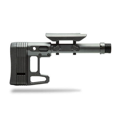 Kevyt ja säädettävä MDT Skeleton Carbine Stock, Lite tarjoaa erinomaisen suorituskyvyn, M-Lok-aukot, 4 LOP-välikappaletta ja kaksi QD-slingiä.