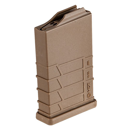 MDT Gen2 Polymer Magazine 308 Win, 10 laukauksen kapasiteetti, yhteensopiva MDT Chassis -järjestelmien ja monien M24-tyyppisten alustan kanssa.