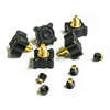 MDT Buttstock Set Screw / Wheel Knob Replacement Kit sisältää 5 set screwia ja 5 wheel knobia, jotka takaavat luotettavan ja säädettävän käyttöiän MDT Buttstockeille.