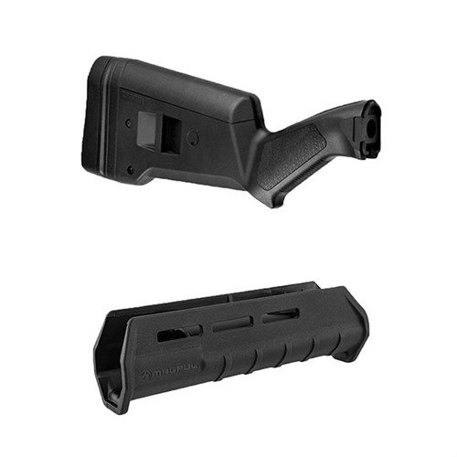 MAGPUL SGA -sovittava perä Remington 870 -haulikolle tarjoaa laajan valikoiman mukautettavia ominaisuuksia ja M-LOK etukahva lisää käyttömahdollisuuksia.