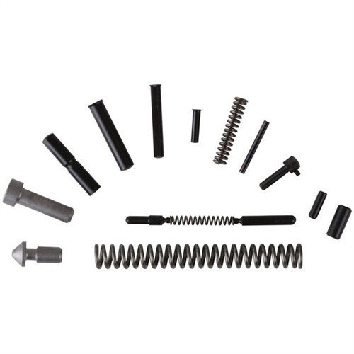 Täydellinen 1911 REBUILD KIT sisältää kaikki tarvittavat pinni- ja jousiosat standardi- ja suurikapasiteettikehyille, valmistettu teräksestä, blued tai ruostumattomasta teräksestä.