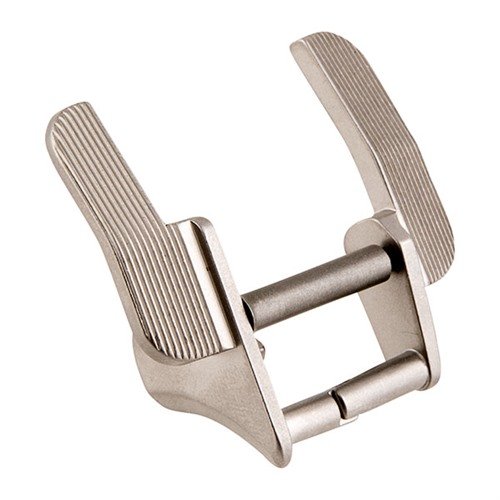Ed Brownin Machined Ambidextrous Wide Match Thumb Safety tarjoaa suuren painikkeen nopeaan käyttöön, täysin koneistettu korkeasta teräksestä, sopii kaikkiin 1911-tyyppisiin runkoihin.