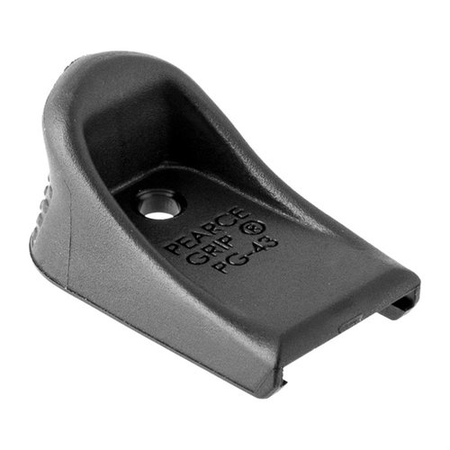 MAGAZINE EXTENSION FOR GLOCK® 43 parantaa laukaisukontrollia ja tarkkuutta, lisää mukavuutta ja mahdollistaa koko käden käytön ilman kapasiteetin tai painon nousua.