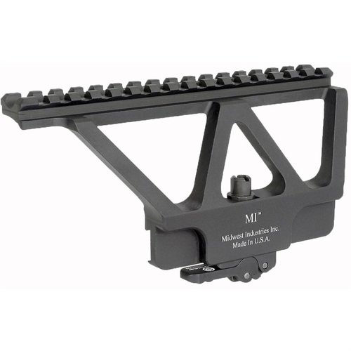 AK-47/74 SCOPE MOUNT on MIDWEST INDUSTRIES, valmistettu 6061 alumiinista, ADM auto lock -järjestelmällä, matala profiili ja 1913 mil-spec raudat.