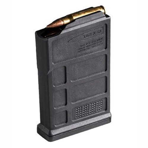 .308 Winchester -yhteensopiva PMAG 5 ja 10 7.62 AC -kiväärimagasini, kestävä polymeerirakenne, parannettu pohjalevy ja itsekasteleva seuraaja.