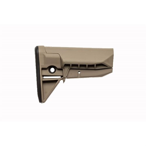 Bravo Company BCMGunfighter SOPMOD Stock MOD 0 tarjoaa erinomaisen tukevuuden, kestävän lukitusjärjestelmän ja mukautuvan olkapäätuen AR-15:lle.
