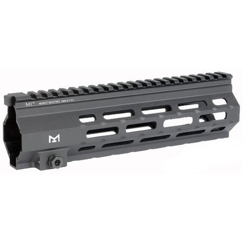 HK 416 Free-Float M-LOK - kestävä 6061 alumiini, musta anodisoitu pinta, 7 M-LOK-liitäntää, saatavilla 9" ja 13.5" pituuksina, valmistettu USA:ssa.