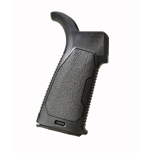 Strike Industries AR-15 Enhanced Pistol Grip tarjoaa parannetun otteen, mukautuvan muotoilun ja säilytystilan, mikä parantaa ampumamukavuutta ja hallintaa.