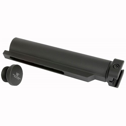 PICATINNY Stock Tube Adaptor on suunniteltu kestäväksi ja kompaktiksi, mahdollistaen aseen mukauttamisen ja säilytyksen vesitiiviissä osastossa.