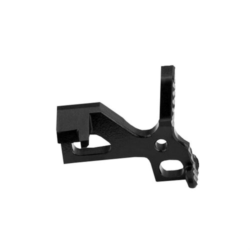 AR-15 Enhanced Bolt Catch on kevyt mutta kestävä, valmistettu tarkasta CNC Billet 8620 teräksestä, jossa on ylisuuret ohjauspinnat ja elegantti muotoilu.