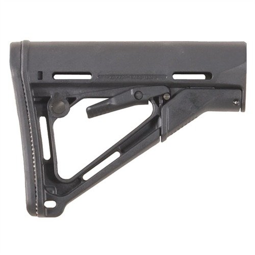 MAGPUL AR-15 CTR - tukki, jossa on kitkalukitus, kestävä nylonpolymeeri, säädettävä pituus, mukautuva kiinnitys ja parempi poskipatja mukavuuden vuoksi.