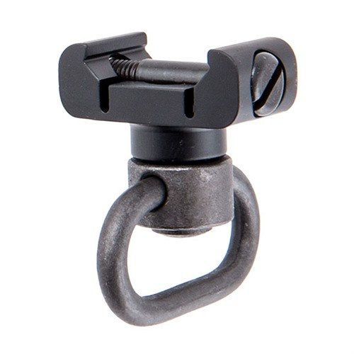 Nopeasti irrotettava QD Rail Mount Sling Swivel rajoittaa pyörimistä, parantaa tasapainoa ja hallintaa, soveltuu oikea- ja vasenkätisille.