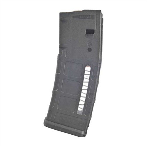 Kestävä ja lähes tuhoutumaton AR-15 30RD PMAG GEN M2 MOE -kiväärin lipas, joka toimii moitteettomasti jopa pitkään täytenä, ja sen MagLevel-ikkunat näyttävät patruunoiden tason.