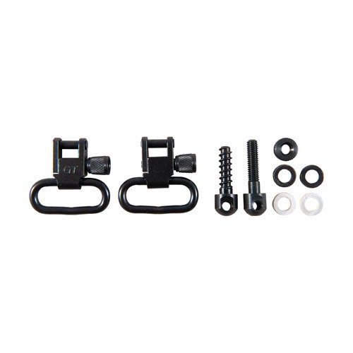 Luotettavat, täysin teräksiset RIFLE SLING SWIVEL SETS, joissa on nopea irrotusjärjestelmä. Ei muoviosia, joten kestävyys on taattu useissa kiväreissä.
