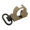 TROY INDUSTRIES AR-15/M16 Pro-Grade Sling Adapter tarjoaa nopean irrotuksen, kestävä alumiinirakenne ja 360° kierto, täydellinen taktiseen käyttöön.