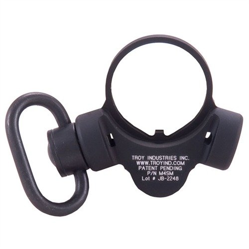 TROY INDUSTRIES AR-15/M16 END PLATE SLING MOUNT tarjoaa kolme turvallista kiinnityspistettä, kestävä alumiini ja 360° kierto tekevät siitä erinomaisen valinnan.