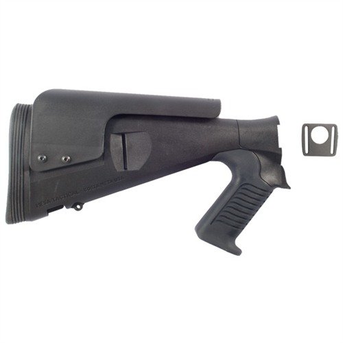 URBINO Tactical Shotgun Buttstock parantaa mukavuutta ja liikkuvuutta, lyhyempi pituus, säädettävä poskipakka ja tehokas iskunsuojaus.