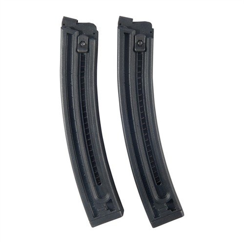 GERMAN SPORT GUN GSG-16 22RD - kestävä musta polymeerirakenne, helppo lataus ja ikkuna jäljellä olevien patruunoiden tarkistamiseen, luotettavat 22 laukauksen kapasiteetti.