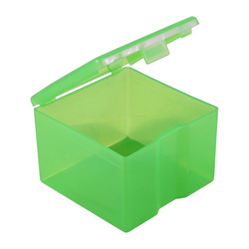 MTM CASE-GARD PISTOL CAST BULLET BOX tarjoaa helpon tavan säilyttää ja erotella 9mm Luger ja 45 ACP -luodit. Näyttävä See-Thru polypropylene, vahva Snap-Latch.