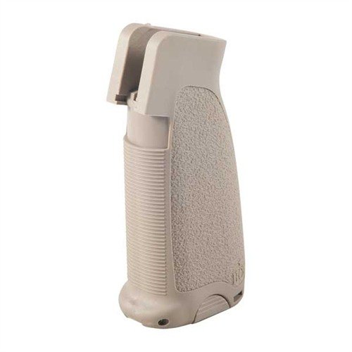 AR-15 MOD-0 GUNFIGHTER GRIP tarjoaa erinomaisen hallinnan, ergonomisen muotoilun, kestävästä polymerista valmistetun rakenteen ja pienen säilytystilan.