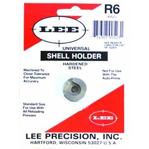 UNIVERSAL SHELL HOLDER, LEE UNIVERSAL SHELLHOLDER #6 on universaali kuori pidike, joka sopii useimpiin latauspainoksiin. Ei toimi Lee Auto Primen kanssa.