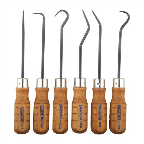 6-osainen Hook and Pick -sarja on suunniteltu ammattilaisille ja harrastajille, kestävä kromi-vanadiini teräs, puukahvat ja pitkäikäinen laatu.