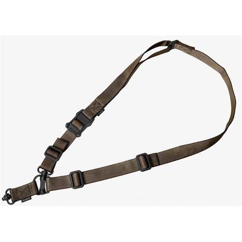 MS4 GEN2 DUAL QD SLING tarjoaa joustavan yhden/kolmen pisteen kiinnityksen Push-Button QD Sling Swivels -liitännöillä, yhteensopiva etu- ja takakiinnityksille.