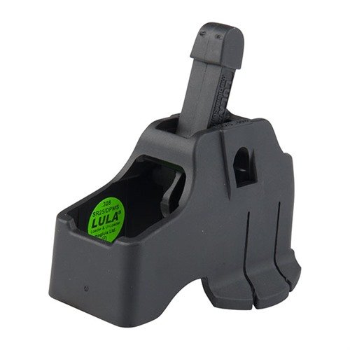 SR25/DPMS LULA - Loader & Unloader on kestävä ja kevyt mustasta polymerista valmistettu työkalu, joka nopeuttaa patruunoiden lataamista ja purkamista, säästäen sormia.