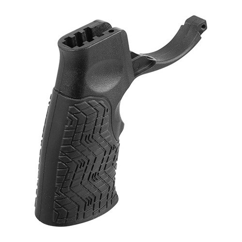 Daniel Defense AR-15 Pistol Grip tarjoaa ergonomisen muotoilun, pehmeän tartuntapinnan ja integroidun liipaisinsuojan, parantaen mukavuutta ja hallintaa.