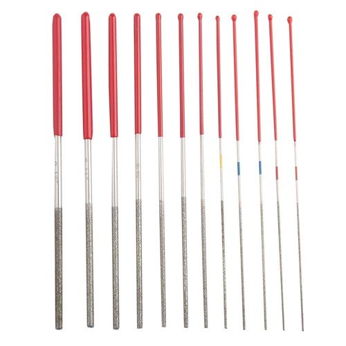 Pro Series Diamond Coated Micro File - 12 erikokoista tiedostoa (.030"-.120"), kestävä timanttiviimeistely, monikäyttöinen osien sovitus ja erityissovellukset.