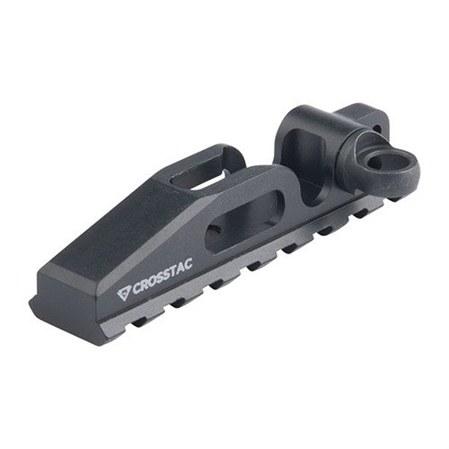 CROSSTAC AR-15/M16 etu näkyvä Picatinny rail kiinnittyy helposti bayonet lugiin, tarjoten 8-slotin railin lisävarusteille ilman asehuoltoa.