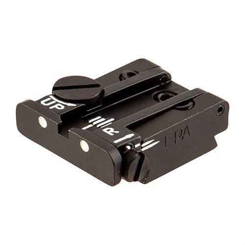 RUGER® Adjustable Rear Sight on helppo asentaa suosituimpiin automaattipistooleihin, säätö tuulelle ja korkeudelle, valmistettu kestävästä teräksestä.