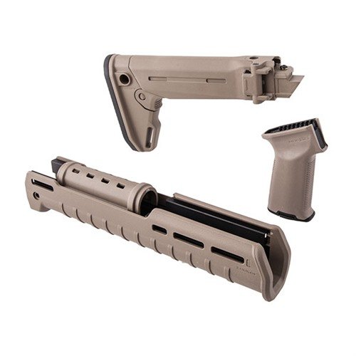 Päivitä Kalashnikovisi Magpul Zhukov-sarjalla, joka sisältää taittuvan ja säädettävän Zhukov-S-olon sekä ergonomisen MOE AK+-kädensijan.