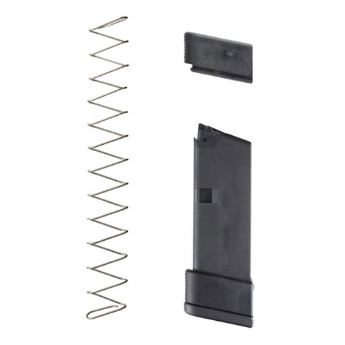 Lisää kaksi patruunaa GLOCK 43:een! Täydellinen ote pinky restin ansiosta! Kestävä suunnittelu ja ruostumattomasta teräksestä valmistettu jousi!